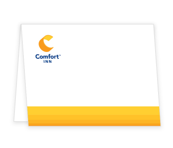 Comfort Brand Personalized Note Card - Sable Hotel Supply