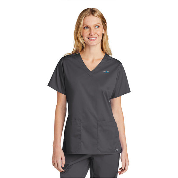 Everhome Suites® - Women's V-Neck Top - Sable Hotel Supply
