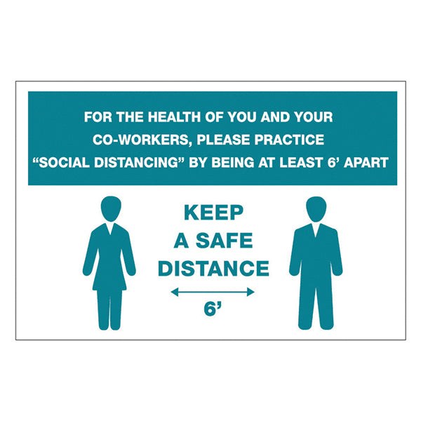 Leave Suitable Distance Sign Keep a Safe Distance - Sign – Sable Hotel Supply