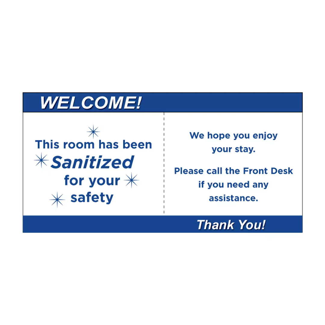 Sanitized Door Seal - Sable Hotel Supply