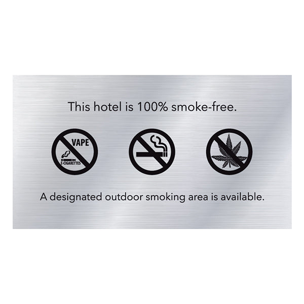 Smoke-Free Sign - Sable Hotel Supply