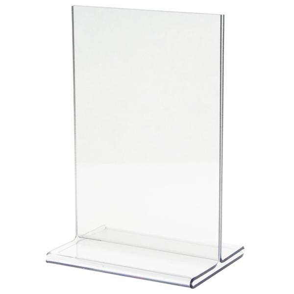 Clear Acrylic Stand - 4" x 6" "T" Style - Sable Hotel Supply