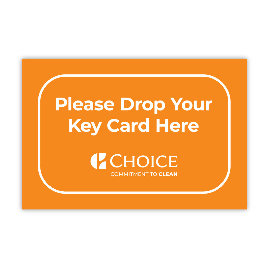 Key Card Drop Box Sign - Sable Hotel Supply