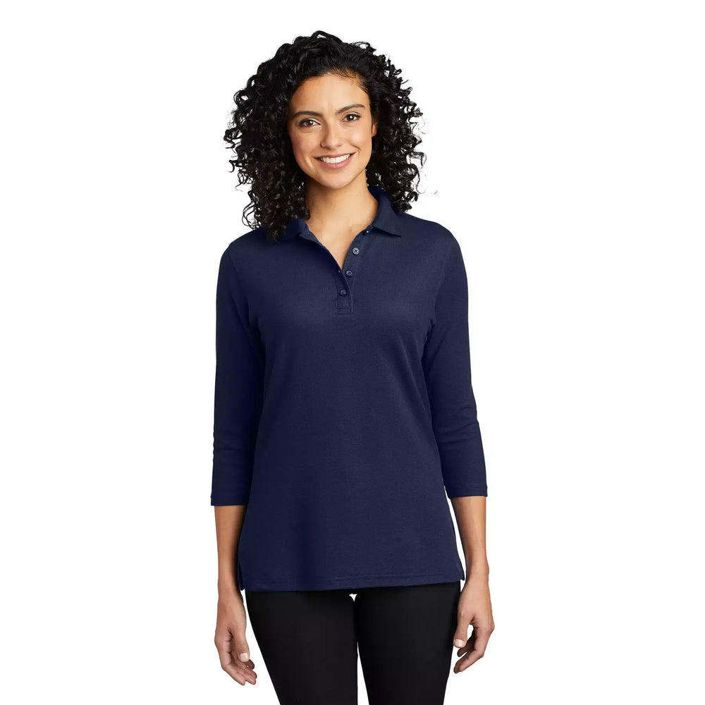 Women's Silk Touch 3/4-Sleeve Polo - Econo Lodge - Sable Hotel Supply