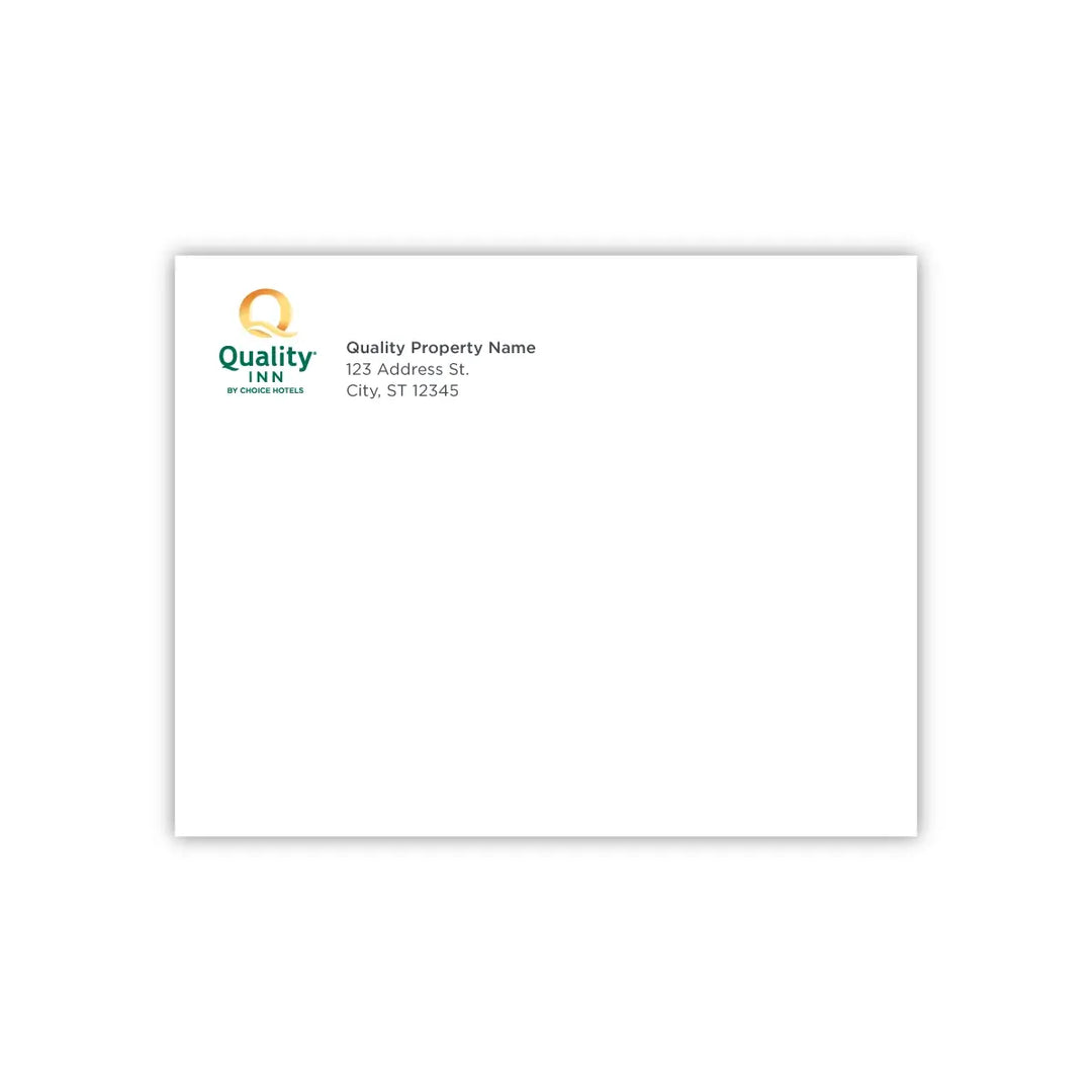 A2 Notecard Envelope - Quality Inn - Sable Hotel Supply