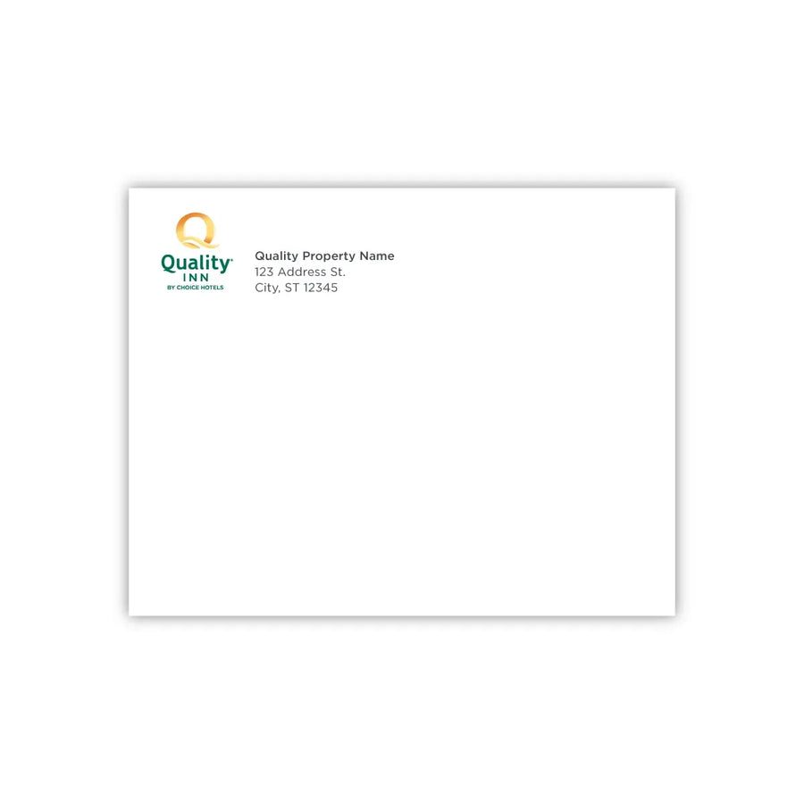 A2 Notecard Envelope - Quality Inn - Sable Hotel Supply
