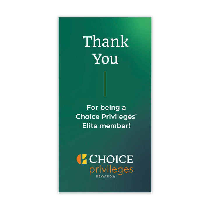Quality Choice Privileges Key Card Insert - Sable Hotel Supply