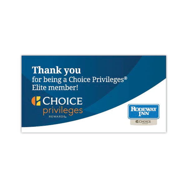 Choice Privileges Elite Thank You Card - Sable Hotel Supply