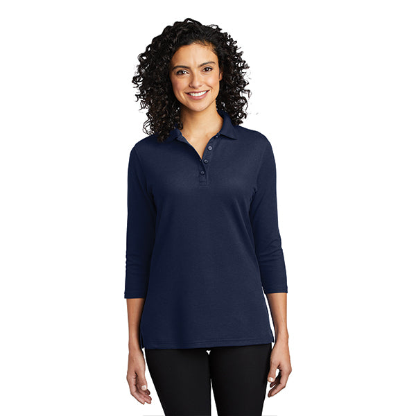 Women's Silk Touch 3/4-Sleeve Polo - Rodeway - Sable Hotel Supply