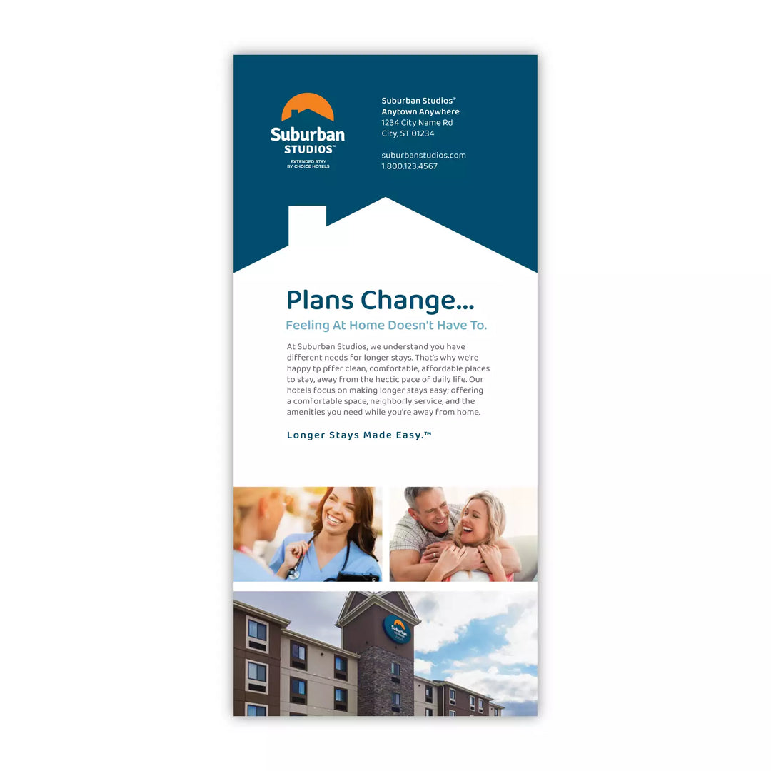 Residence Inn Rack Card Example Rack Card - Suburban Studios – Sable Hotel Supply