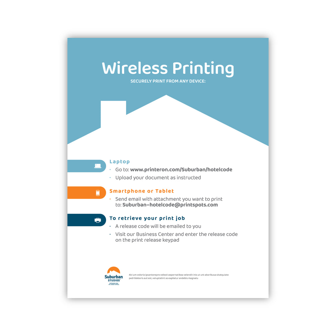 Wireless Printing Flyer - Sable Hotel Supply