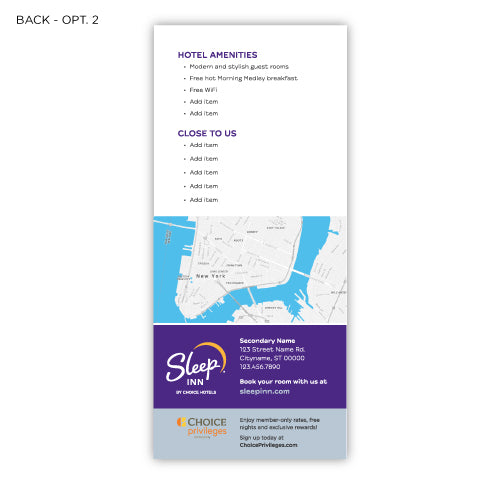 Lodging Rack Card Rack Card - Sleep Inn – Sable Hotel Supply