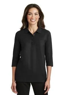 Women's Silk Touch 3/4-Sleeve Polo - Rodeway - Sable Hotel Supply