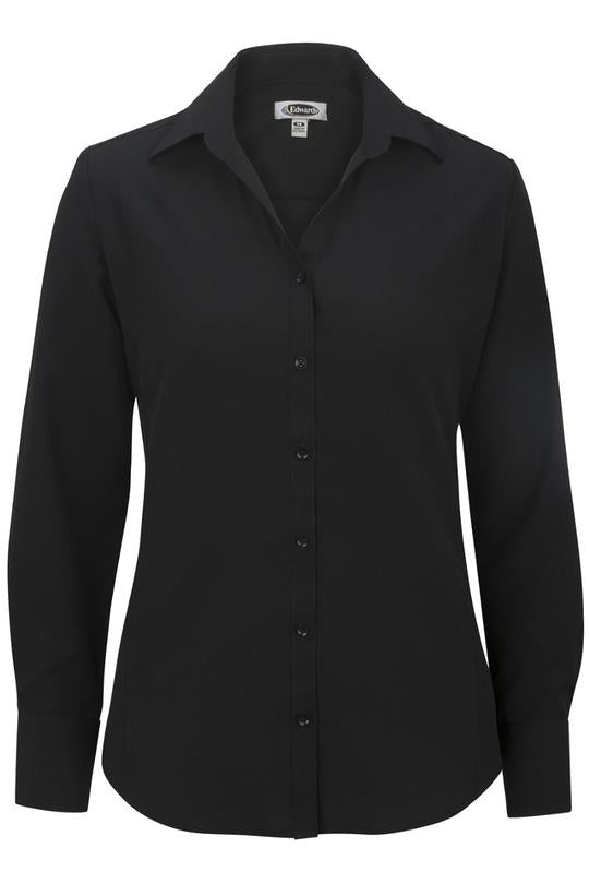 Women's Batiste Long Sleeve Blouse - EconoLodge - Sable Hotel Supply