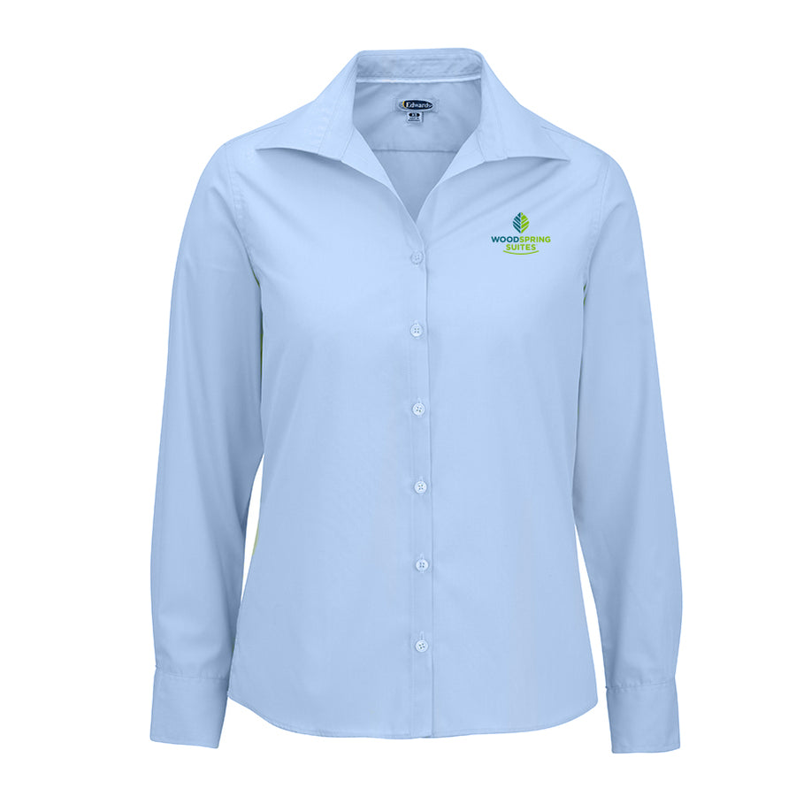 Women's Poplin Blouse - WoodSpring Suites - Sable Hotel Supply