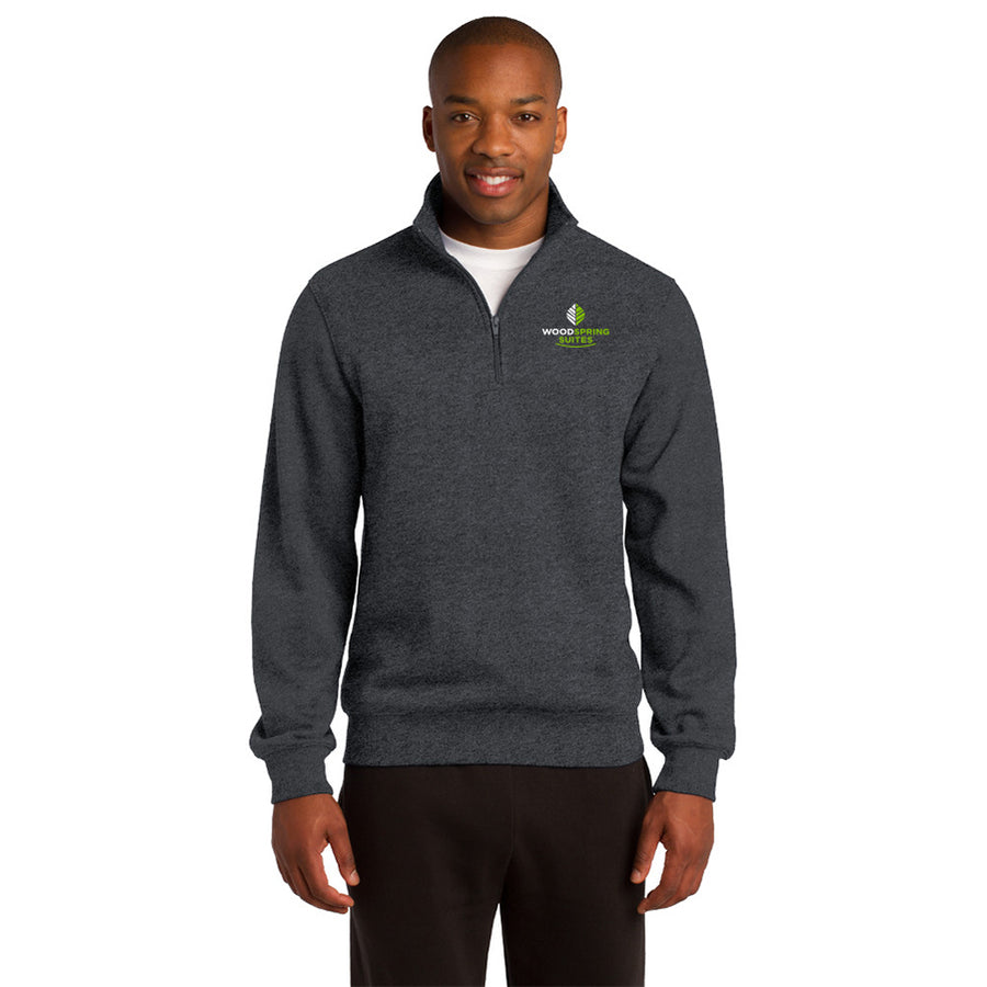 Men's 1/4-Zip Sweatshirt - WoodSpring Suites - Sable Hotel Supply