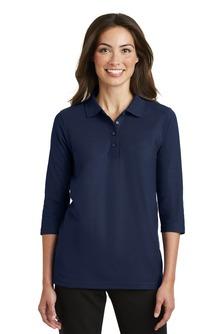 Women's Silk Touch 3/4-Sleeve Polo - Rodeway - Sable Hotel Supply