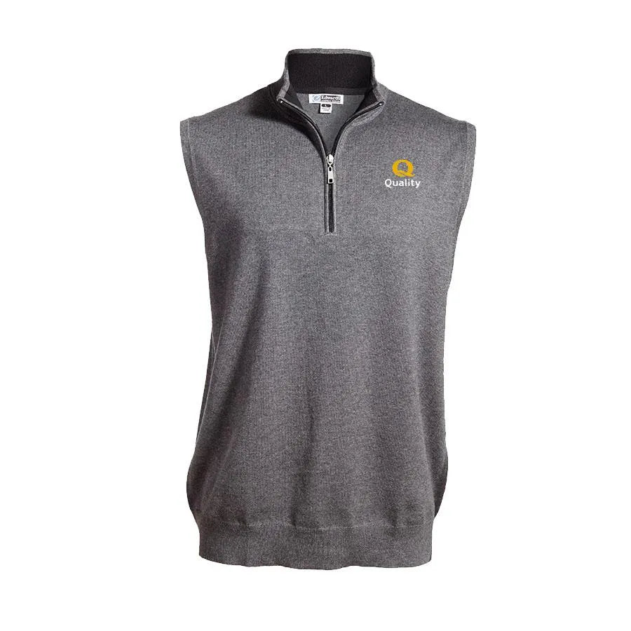 Unisex Quarter-Zip Vest - Quality - Sable Hotel Supply