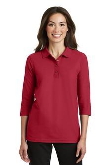 Women's Silk Touch 3/4-Sleeve Polo - Econo Lodge - Sable Hotel Supply