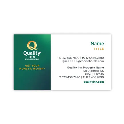 Carte de visite - Quality Inn