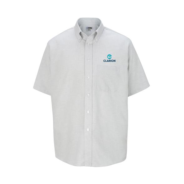 Men's Short Sleeve Easy-Care Oxford - Clarion - Sable Hotel Supply