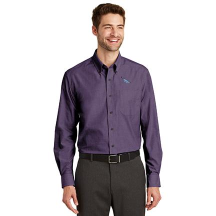 Men's Easy Care Crosshatch Shirt - Sable Hotel Supply
